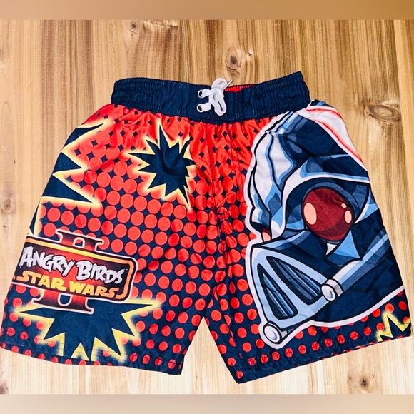Angry Birds Star Wars Boys Swim Trunks 4/5 Like New Condition - Picture 8 of 8